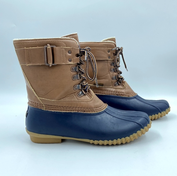 JBU JAMBU Nala Vegan Leather Navy Duck Boots Sz 8 - Picture 2 of 6